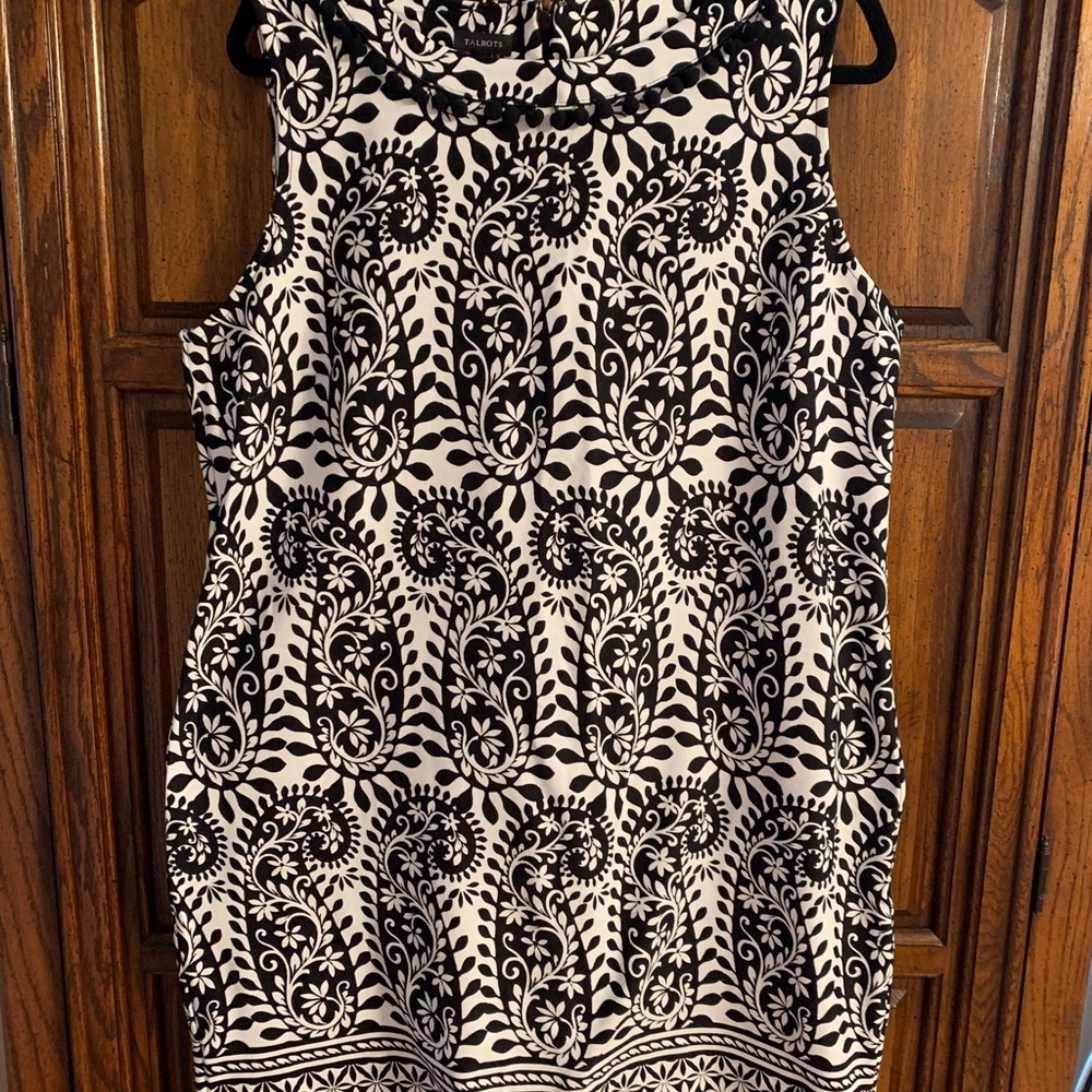 Talbots black/white shift dress size16 - Picture 4 of 4